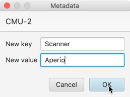 Entry metadata key/value pair